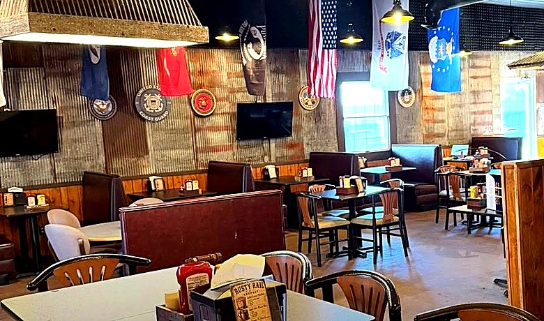 Rusty Rail dining room with TVs