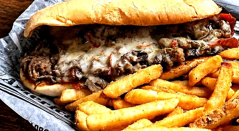 Steak sandwich with fries